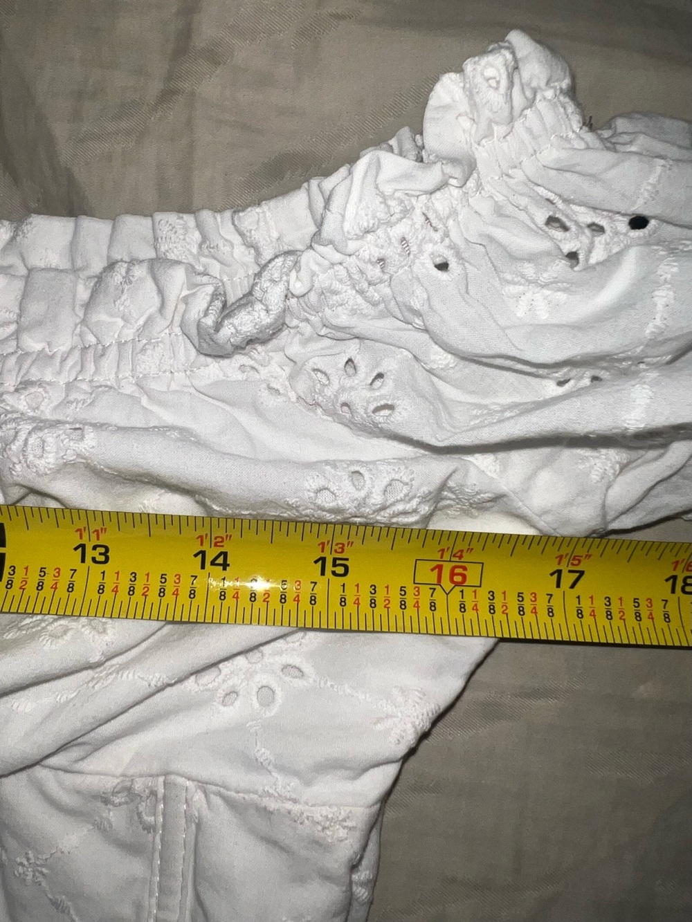 Forever 21 White Eyelet Embroidered Corset Crop Top Fairy Angel Romantic Y2K - Picture 6 of 8